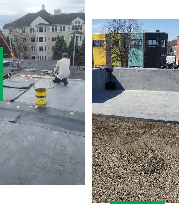 Commercial roof membrane repair and completed preventive maintenance work